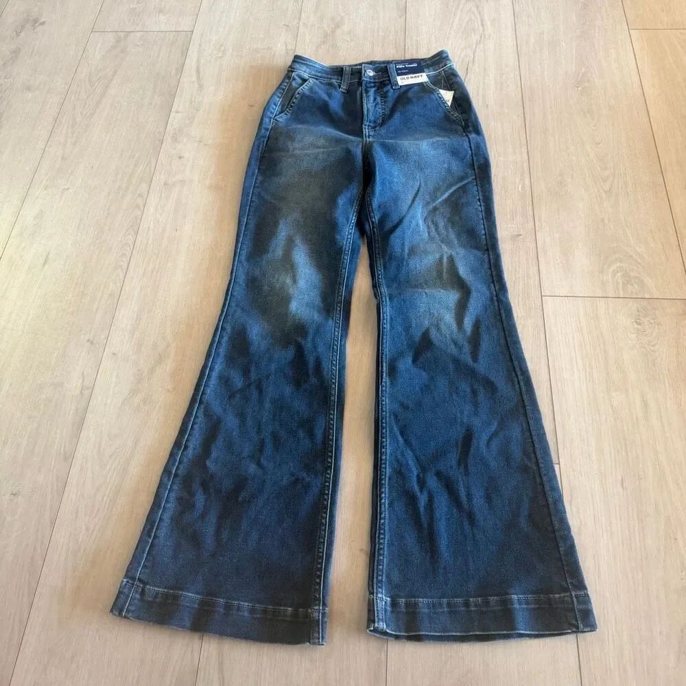 OldโNavy extra high rise flare women jeans size 0